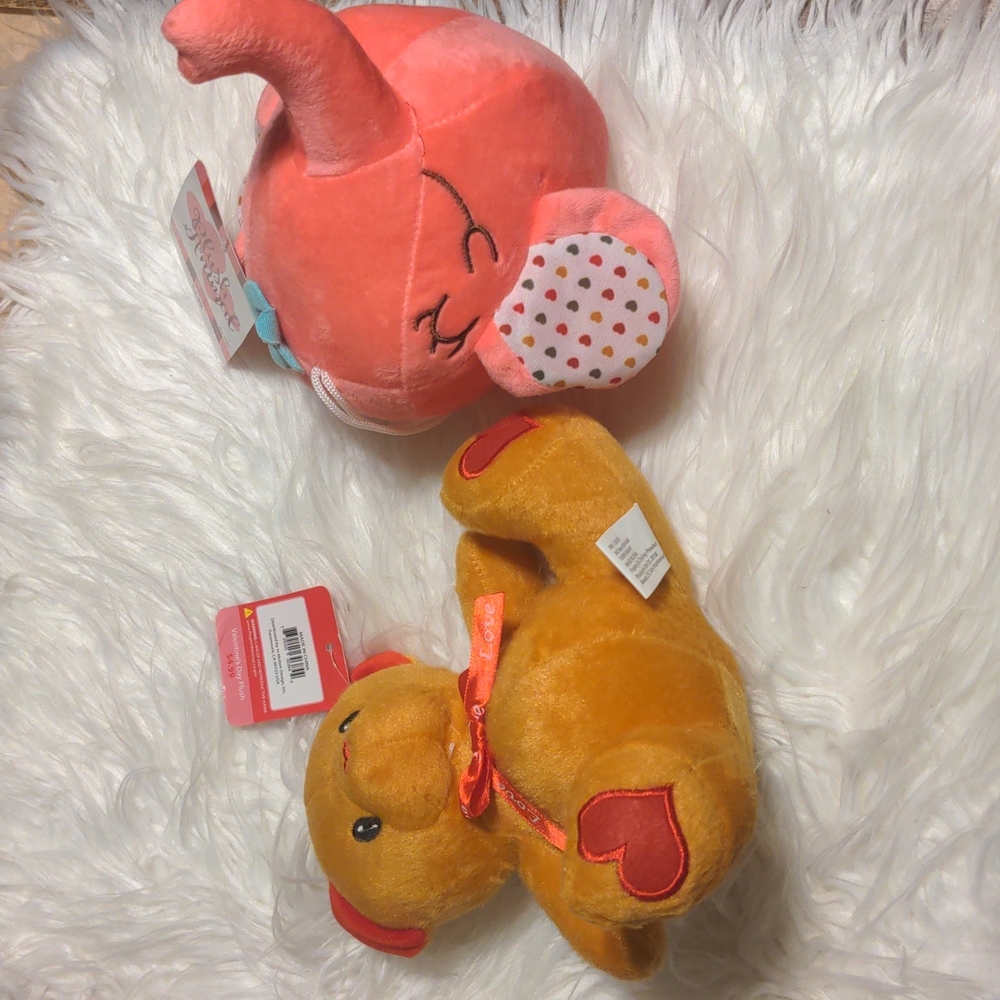 Little love bear and elephant hang it plush